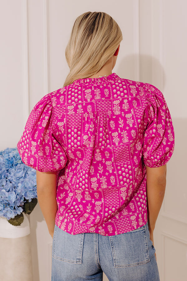 Wildflower At Heart Floral Top in Orchid Image - 5