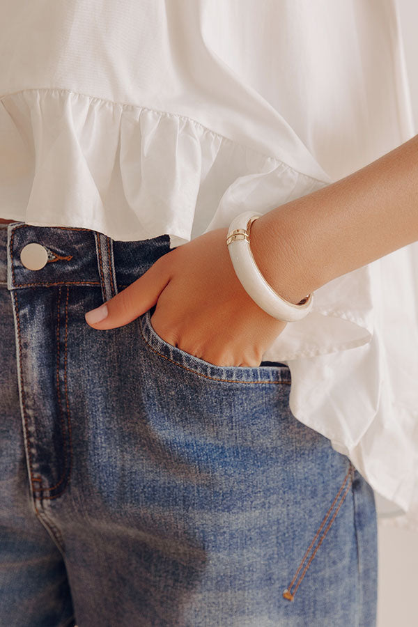 Sweet Moment Hinge Bangle Bracelet Image - 2
