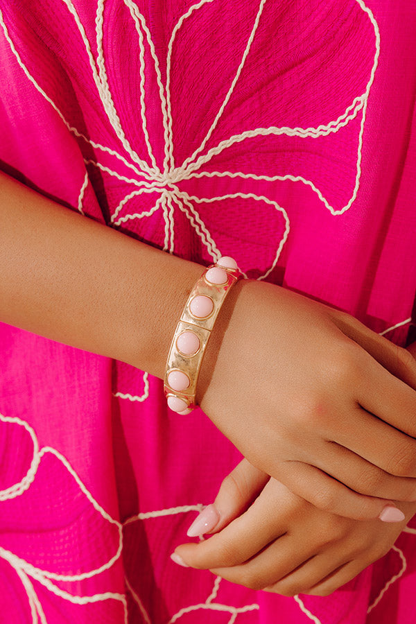 Glam Lifestyle Stretch Bracelet in Light Pink Image - 1