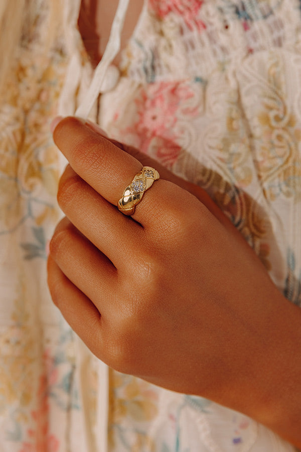 Living Glitzy Cubic Zirconia Ring Image - 2
