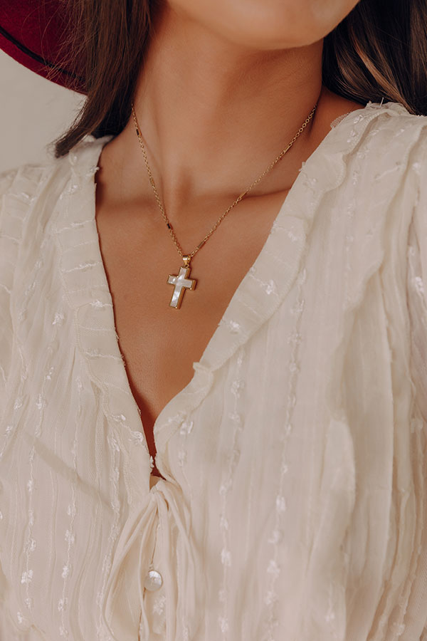 Loving Embrace Mother Of Pearl Necklace