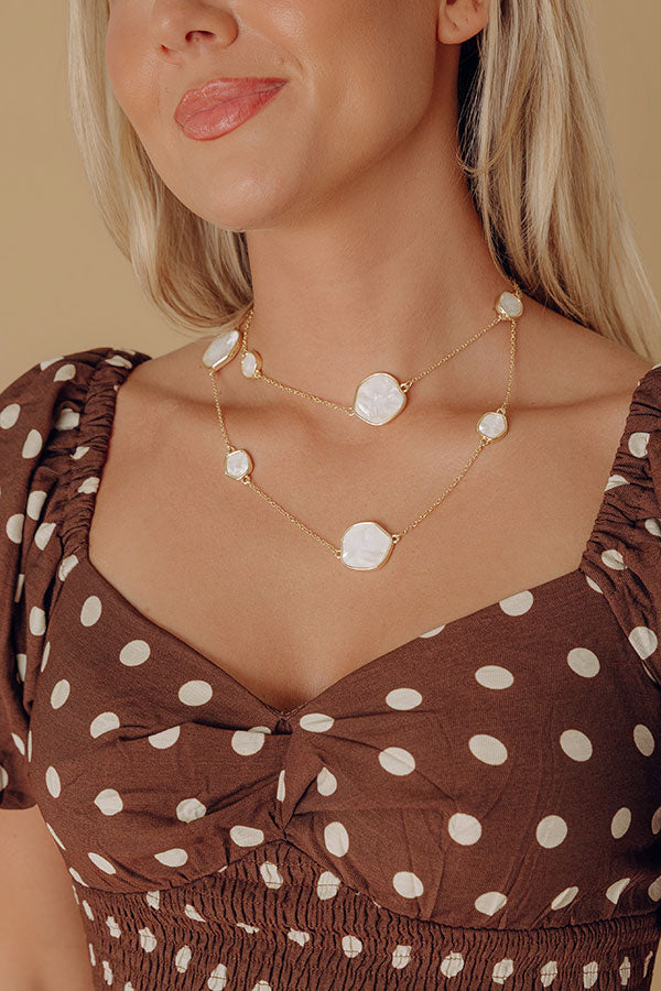 Oceanside Views Mother Of Pearl Wrap Necklace