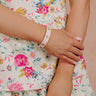 Charming Smile Cubic Zirconia Cuff Bracelet in Pink Image - 1