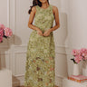 Kissed By Petals Floral Midi Dress in Sage Image - 1
