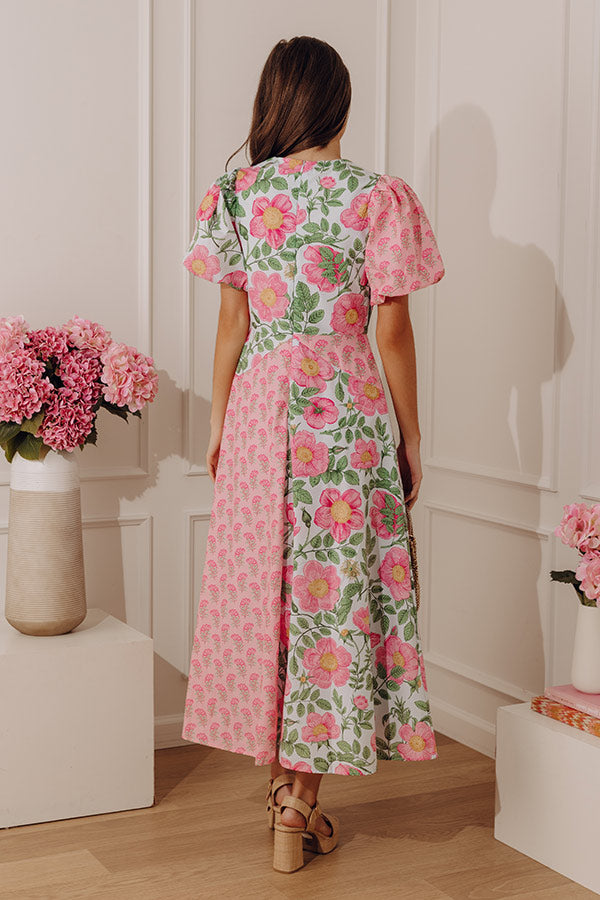 Garden Party Moment Floral Midi Dress Image - 4