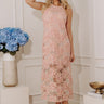 Kissed By Petals Floral Midi Dress in Rose Quartz Image - 1