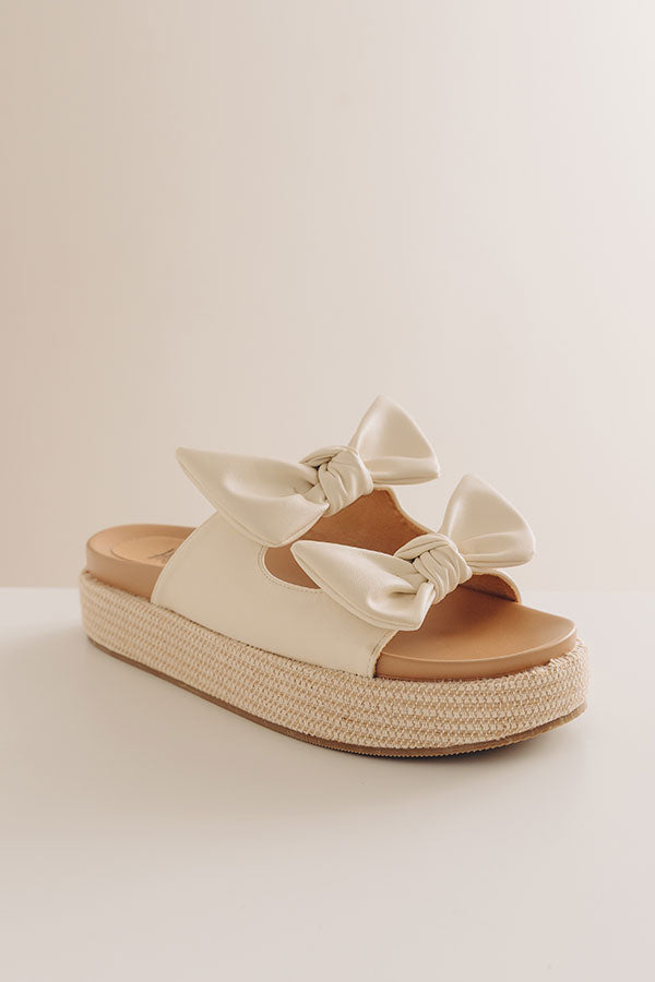 Lil Bit Knotty Faux Leather Sandal in Ivory Image - 3