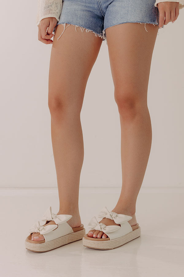 Lil Bit Knotty Faux Leather Sandal in Ivory