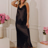 Opulent Ease Satin Lace Trim Top in Black Image - 1