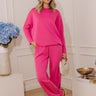 Everyday Darling High Waist Scuba Wide Leg Pants in Hot Pink Image - 1