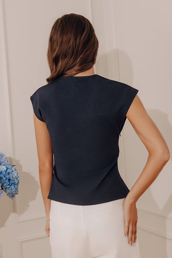 Penthouse Edit Surplice Knit Top Image - 4