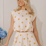 Bistro Charm Polka Dot Bubble Hem Top Image - 1