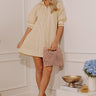 Country Club Chic Stripe Mini Dress in Light Beige Image - 1