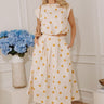 Bistro Charm High Waist Polka Dot Midi Skirt Image - 1