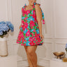 Island Escape Floral Mini Dress Curves Image - 1