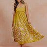 Vacay Bound Floral Midi Dress in Chartreuse Image - 1