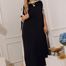 Uptown Happy Hour Caftan Maxi Dress in Black Image - 1