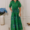 Santorini Garden Floral Tiered Midi Dress Image - 1