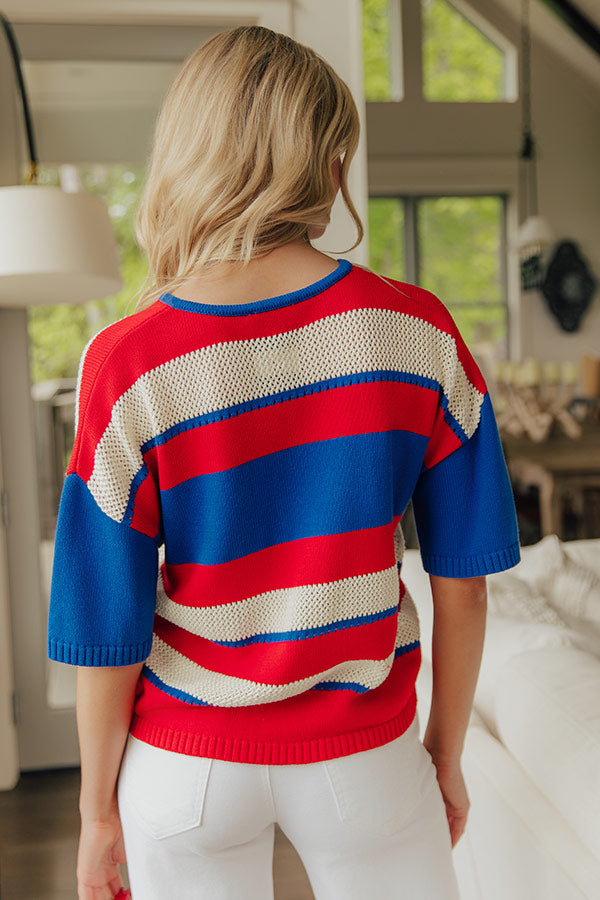 Americana Dream Knit Sweater Top Image - 4