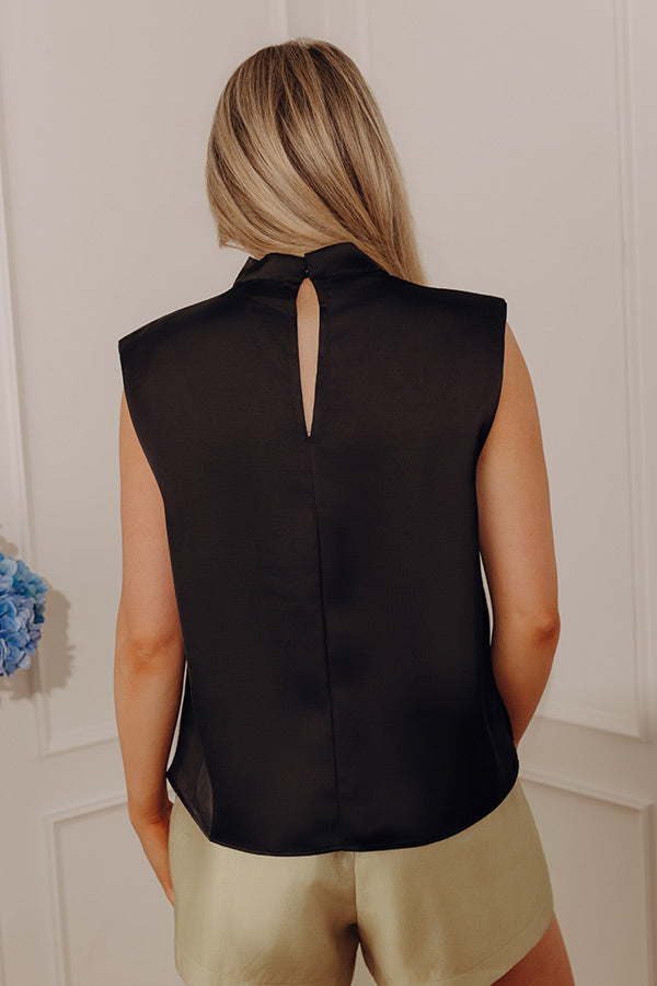 After Hours Satin Top in Black Image - 2
