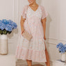 Garden Muse Floral Color Block Midi Dress Curves Image - 1