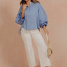 Coastal Ease Button Down Top in Blue Image - 1