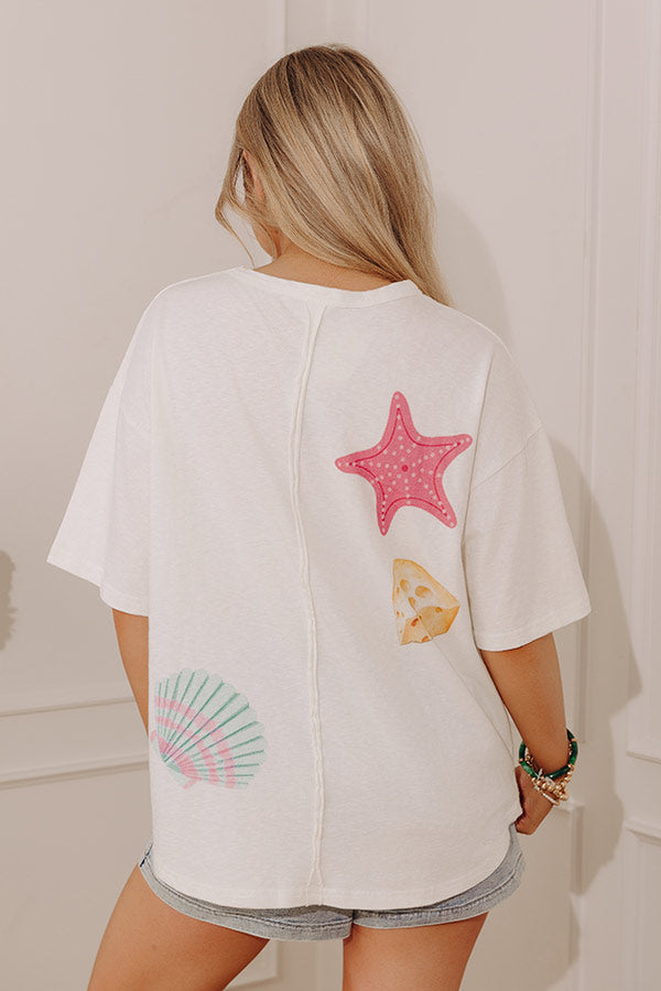 Seaside Social Oversized Graphic Tee Image - 4