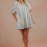 Yacht Club Charm Poplin Mini Dress in Royal Blue Image - 1