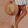 Coastal Views Woven Fedora in Tan Image - 1