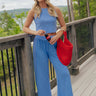 Weekend Go-To Midrise Wide Leg Pants in Light Blue Image - 1
