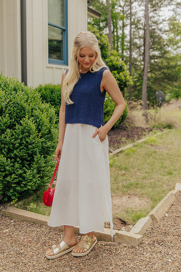 Lakehouse Muse Mixed Media Midi Dress Image - 2