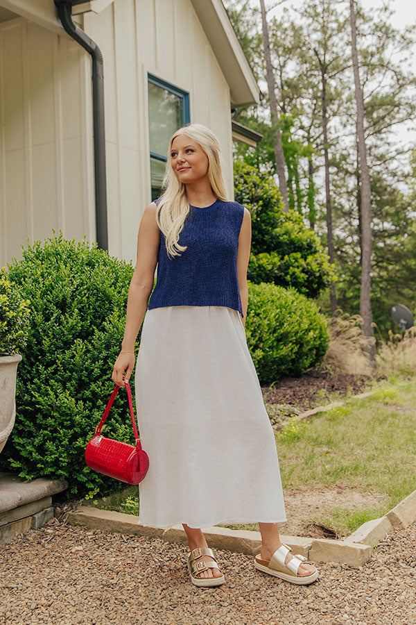 Lakehouse Muse Mixed Media Midi Dress Image - 1
