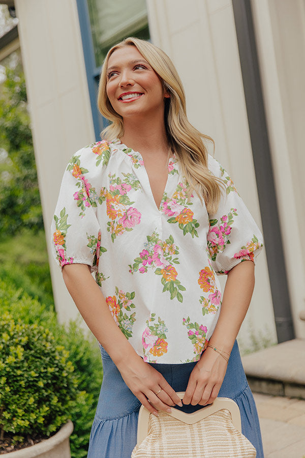 Sweet Court Floral Top