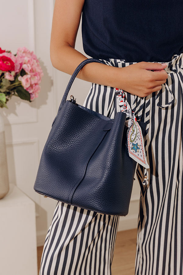 Yacht Club Chic Faux Leather Tote