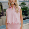 Coastal Club Quarter Zip Top in Pink Image - 1