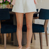 The Kelsey High Waist Shorts in Ivory Image - 1