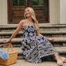 City Nights Floral Midi Dress in Navy Image - 1