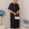 Capri Ease Midi Shirt Dress in Black Curves Image - 1