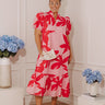 Brunch On Bloom Floral Eyelet Midi Dress in Pink Curves Image - 1