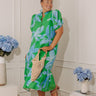 Brunch On Bloom Floral Eyelet Midi Dress in Kelly Green Curves Image - 1