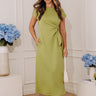 Avenue Poise Side Tie Scuba Midi Dress Image - 1