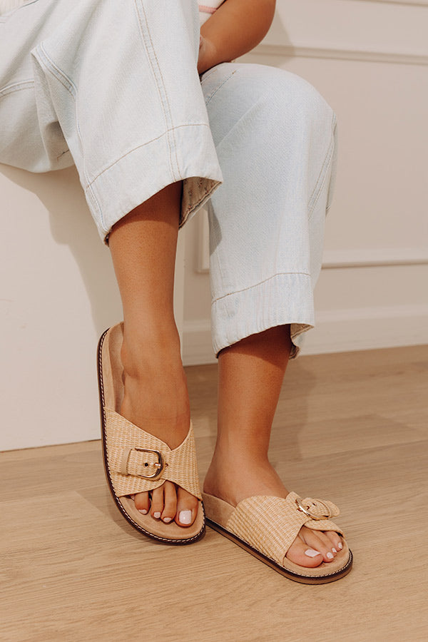 Passport Raffia Woven Sandals Image - 2