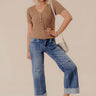RISEN Sam Midrise Wide Leg Cuffed Jean Image - 1