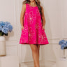 Island Bloom Floral Embroidered A-line Mini Dress Image - 1