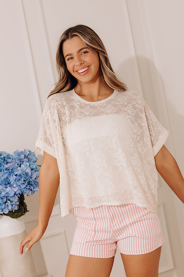 Delicate Muse Lace Top in Cream