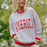 America Embroidered Oversized Sweatshirt Image - 1