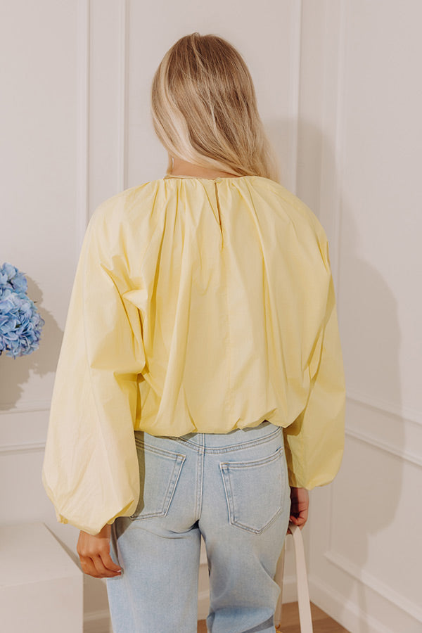 Bright Smile Balloon Hem Poplin Top Image - 5
