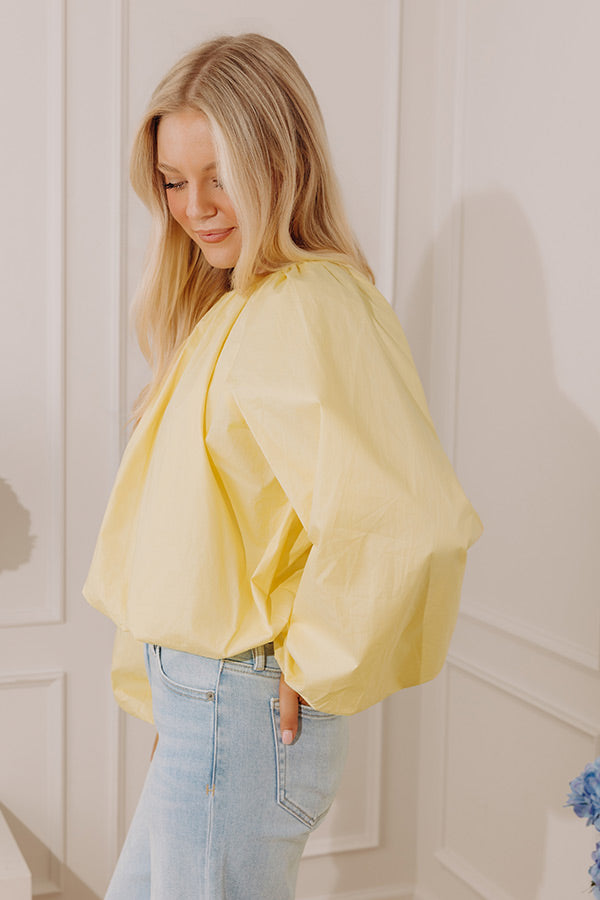 Bright Smile Balloon Hem Poplin Top Image - 4