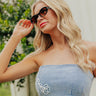 Sunny Views Oval Sunnies in Black with Brown Lens Image - 1