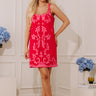 Champagne Brunch Linen-Blend Floral Mini Dress Image - 1